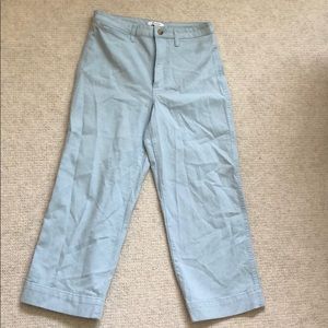 Madewell wide leg blue pants with speckles